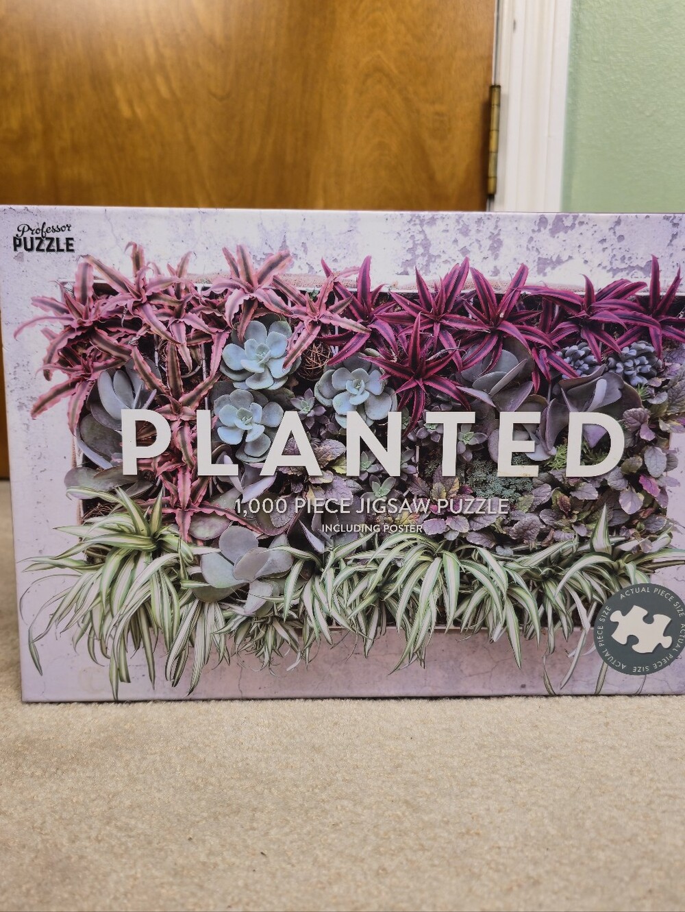 Professor Puzzle PLANTED 1,000 piece jigsaw puzzle featuring a vibrant Poster